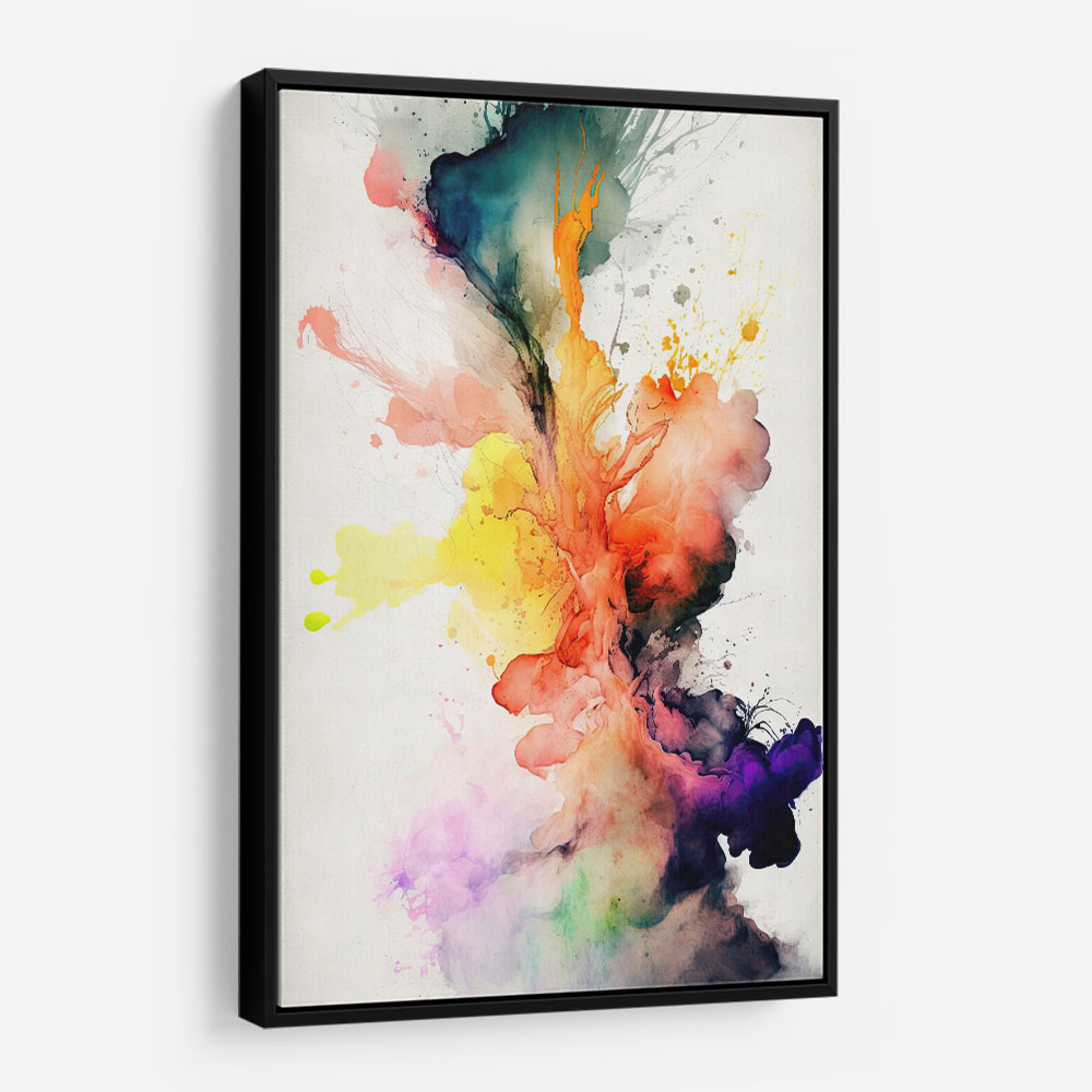Overlapping Ink Abstract Framed Art main image 0